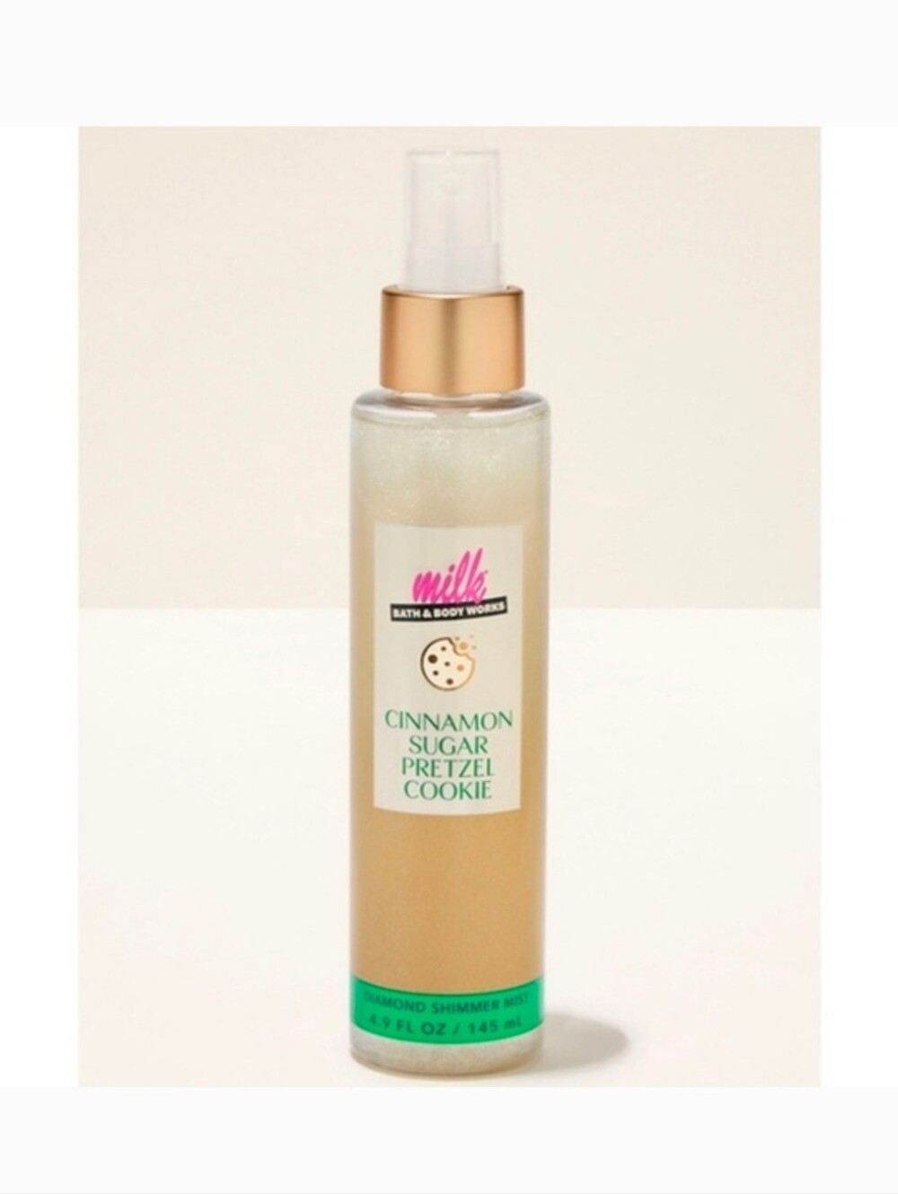 New Bath & Body Works Milk Cinnamon Pretzel Cookie Shimmer Body Mist